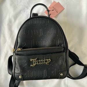 Juicy Couture Embossed Black Backpack